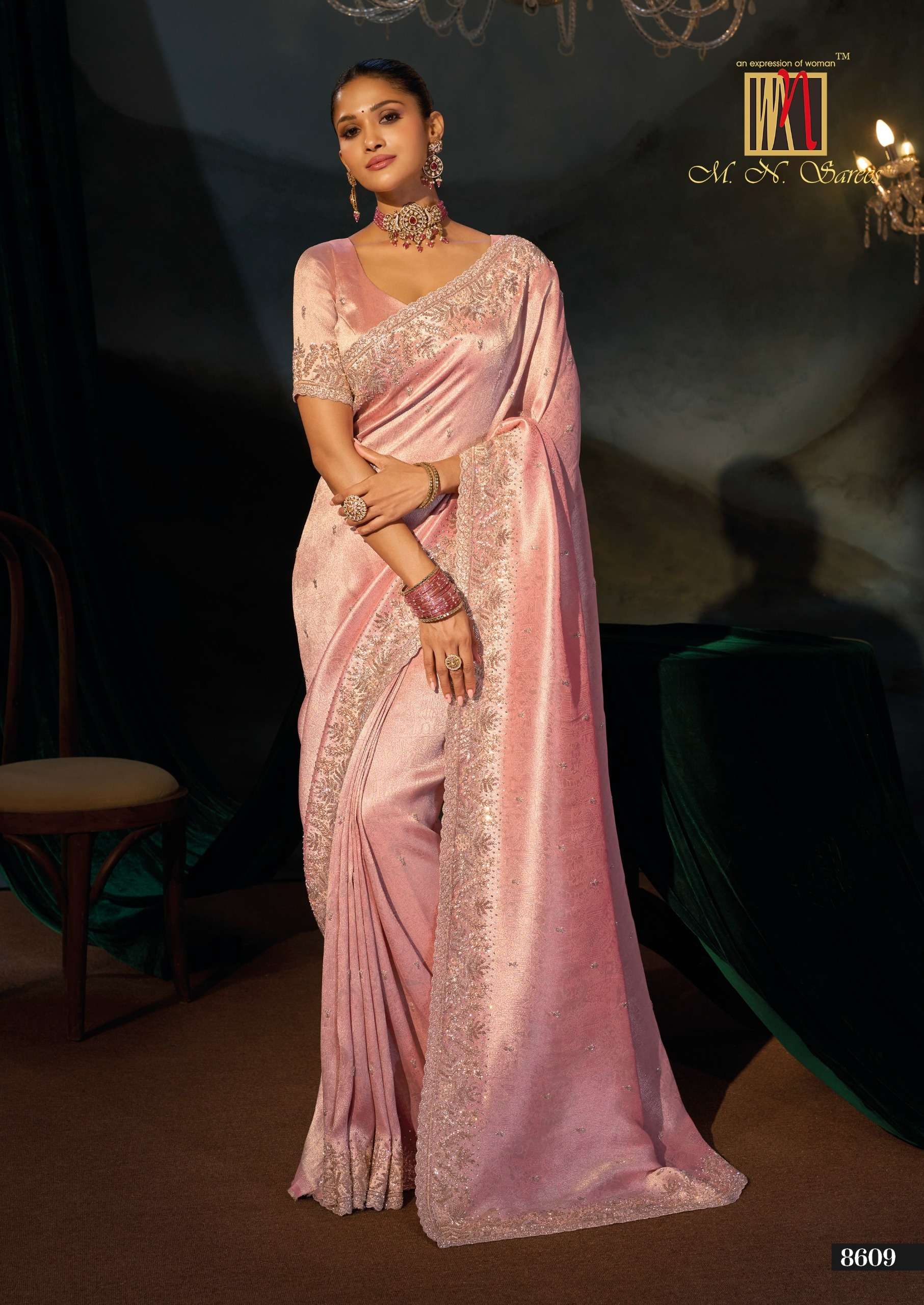 M N 8600 Series 8601 To 8613 the Royal and classic Heritage Collection saree wholesale in surat